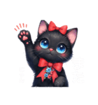 黒猫にゃーず（個別スタンプ：4）