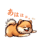 毎日使える会話とあいさつ【ポメラニアン】（個別スタンプ：3）