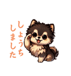 毎日使える会話とあいさつ【ポメラニアン】（個別スタンプ：4）