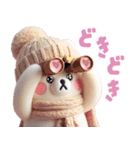 【冬】北欧風しろくま第2弾♡カップル♡愛（個別スタンプ：34）