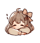 人間女の子のスタンプ（個別スタンプ：3）