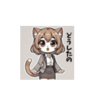 シャム猫OLの日常会話（個別スタンプ：14）