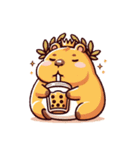 カピバラさん ハッピー増量計画（個別スタンプ：3）