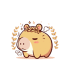 カピバラさん ハッピー増量計画（個別スタンプ：8）