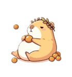カピバラさん ハッピー増量計画（個別スタンプ：14）