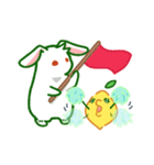 のんびりウサギとはじけるレモンの春（個別スタンプ：33）