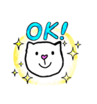 しろにゃー1（個別スタンプ：3）