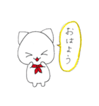 ～しろねこスタンプ～（個別スタンプ：1）