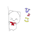 ～しろねこスタンプ～（個別スタンプ：25）