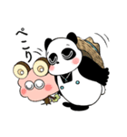 【春】いちご多めの麦わらパンダスタンプ（個別スタンプ：7）