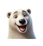 愛らしいシロクマの表情集（個別スタンプ：1）