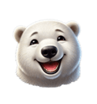 愛らしいシロクマの表情集（個別スタンプ：2）