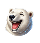 愛らしいシロクマの表情集（個別スタンプ：3）