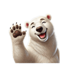 愛らしいシロクマの表情集（個別スタンプ：5）
