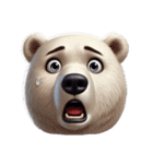 愛らしいシロクマの表情集（個別スタンプ：6）