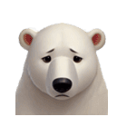 愛らしいシロクマの表情集（個別スタンプ：8）