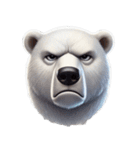 愛らしいシロクマの表情集（個別スタンプ：9）