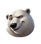 愛らしいシロクマの表情集（個別スタンプ：10）