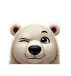 愛らしいシロクマの表情集（個別スタンプ：12）