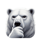 愛らしいシロクマの表情集（個別スタンプ：13）