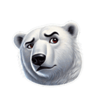 愛らしいシロクマの表情集（個別スタンプ：14）