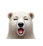 愛らしいシロクマの表情集（個別スタンプ：15）
