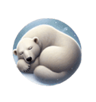 愛らしいシロクマの表情集（個別スタンプ：16）