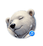 愛らしいシロクマの表情集（個別スタンプ：18）