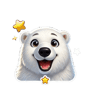 愛らしいシロクマの表情集（個別スタンプ：19）