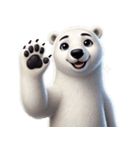 愛らしいシロクマの表情集（個別スタンプ：22）