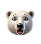 愛らしいシロクマの表情集（個別スタンプ：24）