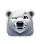 愛らしいシロクマの表情集（個別スタンプ：26）