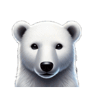 愛らしいシロクマの表情集（個別スタンプ：27）