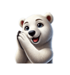 愛らしいシロクマの表情集（個別スタンプ：29）