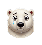 愛らしいシロクマの表情集（個別スタンプ：30）