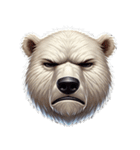 愛らしいシロクマの表情集（個別スタンプ：33）