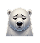愛らしいシロクマの表情集（個別スタンプ：34）
