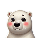 愛らしいシロクマの表情集（個別スタンプ：35）