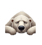 愛らしいシロクマの表情集（個別スタンプ：40）