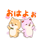 SDアニマルズ 柴犬カップル！（個別スタンプ：1）