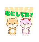 SDアニマルズ 柴犬カップル！（個別スタンプ：12）