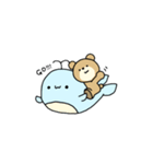 くじらさんとくまさん（個別スタンプ：6）