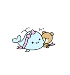 くじらさんとくまさん（個別スタンプ：17）