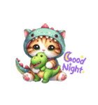 恐竜ねこ（個別スタンプ：2）