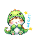 恐竜ねこ（個別スタンプ：5）