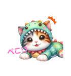 恐竜ねこ（個別スタンプ：7）
