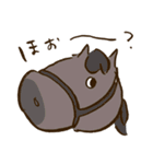 横しか向けないウマたち②（個別スタンプ：7）