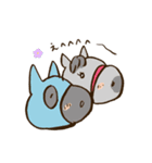 横しか向けないウマたち②（個別スタンプ：23）
