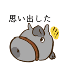 横しか向けないウマたち②（個別スタンプ：34）