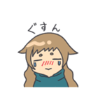 顔にすぐでる可愛い子（個別スタンプ：2）